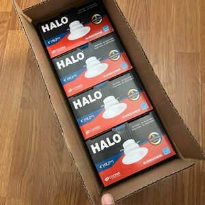 HALO RL 4” White Integrated LED Recessed Ceiling down Light New 4pk RL4099S1EWHR